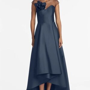 Elegant Sachin & Babi Navy Blue Evening Dress